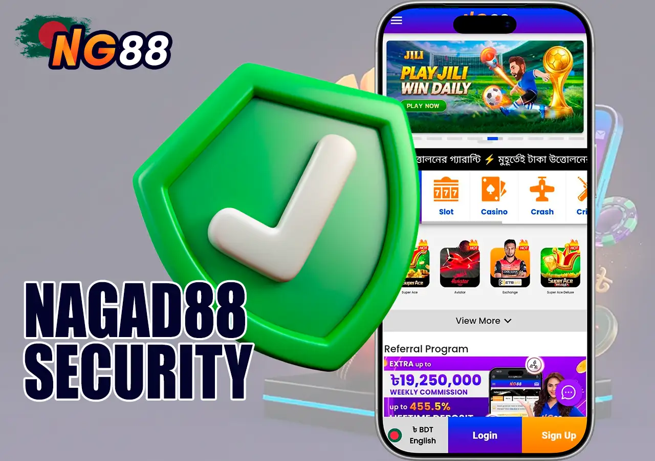 Safe environment, encryption and fair play standards at Nagad88.