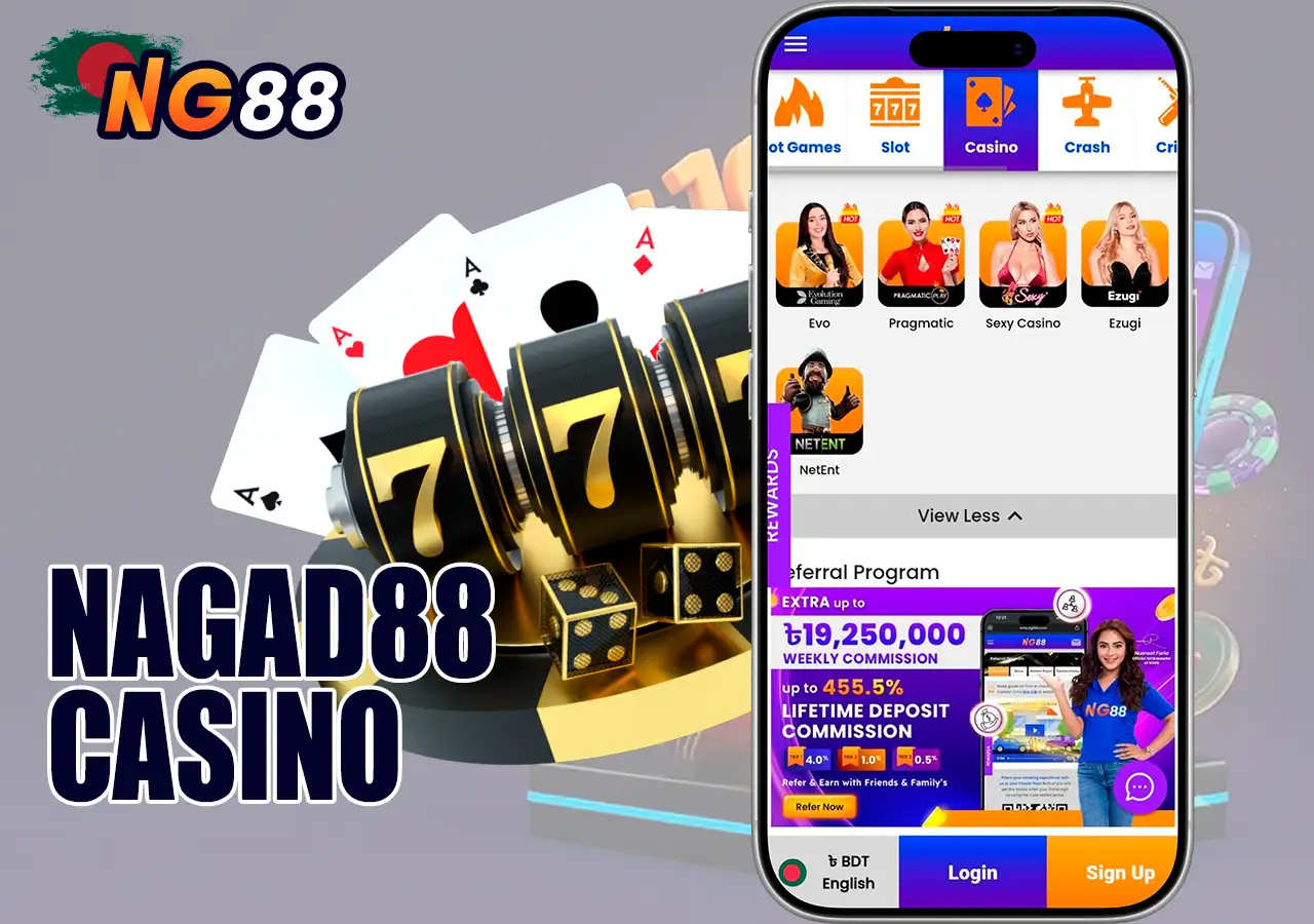 Play popular online slots and casino games at Nagad88.